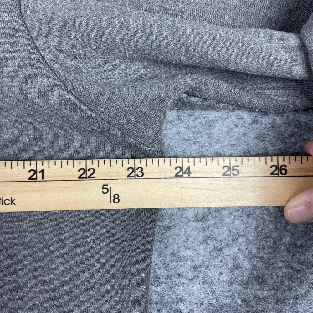 The North Face Hoodie Mens M Gray Since 1968 Pullover Half Dome Fleece